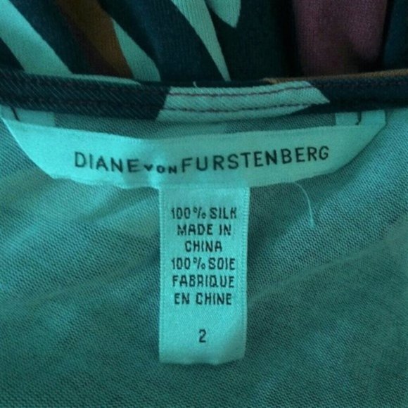 VF DIANE VON FURSTENBERG  mini dress asymmetrical draped sz.2 - Picture 5 of 15